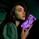 Casetego Compatible with Moto G 5G 2025 Case,Glow in The Dark Three Layer Heavy Duty Sturdy Shockproof Full Protection Rugged Hard PC+Soft TPU Bumper Case,All Purple