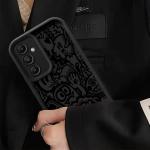 Phone Case for Samsung Galaxy A16 A34 A12 A14 A32 A23 A26 A56 A15 A51 A73 A53 A54 Soft Cover Shell Super Cool Black Graffiti
