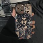 Full Shell Poster Dark Medusa iPhone Case For iPhone 16 15 14 13 12 11 Pro Max XR XS MAX 7 8 PLUS MINI INS Luxury Matte Cover ﻿