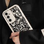 Phone Case for Samsung Galaxy A16 A34 A12 A14 A32 A23 A26 A56 A15 A51 A73 A53 A54 Soft Cover Shell Super Cool Black Graffiti