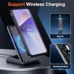 SPIDERCASE Designed for Samsung Galaxy S25 Case, [10 FT Military Grade Drop Protection], 2 Pack [Tempered Glass Screen Protector+Camera Lens Protector] Heavy Duty Shockproof Case, Black