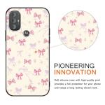 Zrutru 2 Pack Pink Bow Phone Case for Motorola Moto G Power 2022 4G 6.5",Cartoon Cute Kawaii Ribbon Bowknot Floral Flower Pattern Cases Aesthetic Design,Black TPU Bumper Protective Cover for Girls