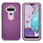 Phone Case for LG Aristo 5/K31/Fortune 3/Phoenix 5/K8x/Tribute Monarch/Risio 4 with Screen Protector Cell Cover Hybrid Protective LGK31 Rebel K 31 31K Aristo5 Plus Astro 5+ Risio4 2020 Men Purple