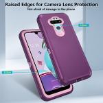 Phone Case for LG Aristo 5/K31/Fortune 3/Phoenix 5/K8x/Tribute Monarch/Risio 4 with Screen Protector Cell Cover Hybrid Protective LGK31 Rebel K 31 31K Aristo5 Plus Astro 5+ Risio4 2020 Men Purple