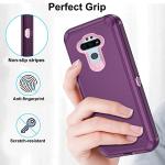 Phone Case for LG Aristo 5/K31/Fortune 3/Phoenix 5/K8x/Tribute Monarch/Risio 4 with Screen Protector Cell Cover Hybrid Protective LGK31 Rebel K 31 31K Aristo5 Plus Astro 5+ Risio4 2020 Men Purple