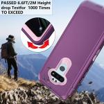 Phone Case for LG Aristo 5/K31/Fortune 3/Phoenix 5/K8x/Tribute Monarch/Risio 4 with Screen Protector Cell Cover Hybrid Protective LGK31 Rebel K 31 31K Aristo5 Plus Astro 5+ Risio4 2020 Men Purple