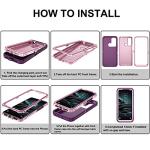 Phone Case for LG Aristo 5/K31/Fortune 3/Phoenix 5/K8x/Tribute Monarch/Risio 4 with Screen Protector Cell Cover Hybrid Protective LGK31 Rebel K 31 31K Aristo5 Plus Astro 5+ Risio4 2020 Men Purple