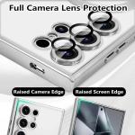 Plating Transparent Magsafe Case for Samsung Galaxy S25 S24 S22 S21 S23 Ultra Plus Magnetic Wireless charge Silicone Soft Cover