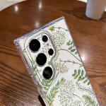 New Summer Leaves Clear Phone Case For Samsung Galaxy S25 Ultra S24 FE A56 A36 5G A55 S23 S22 S21 A54 A35 A26 A16 A06 Back Cover