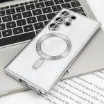 Plating Transparent Magsafe Case for Samsung Galaxy S25 S24 S22 S21 S23 Ultra Plus Magnetic Wireless charge Silicone Soft Cover