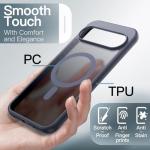 JETech Magnetic Case for Google Pixel 10 Pro XL 2025, Compatible with MagSafe and Pixelsnap Charger, Translucent Matte Back Shockproof Phone Cover (Moonstone)