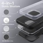 JETech Silicone Case for iPhone 15 6.1-Inch, Silky-Soft Touch Full-Body Protective Phone Case, Shockproof Cover (Black)