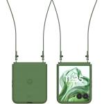 Motorola Razr+ (Plus) 2024/2025 Spring Green Adjustable Cross Body Case - Premium Lanyard Hinge Strap Cover for Stylish Carrying Convenience and Fashionable Drop Protection Not for Razr Ultra