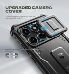 Dexnor for Motorola Moto Edge 2025 Case, [2 Front Frame] [Built-in Magnetic Slide Camera Cover & Kickstand] Heavy Duty Protection Shockproof Phone Case with Screen Protector, 6.7 inch Black