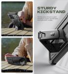 Dexnor for Motorola Moto Edge 2025 Case, [2 Front Frame] [Built-in Magnetic Slide Camera Cover & Kickstand] Heavy Duty Protection Shockproof Phone Case with Screen Protector, 6.7 inch Black