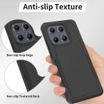 for Motorola Edge 2025 Case, [Military Grade Drop Tested] with Screen Protector, Dual Layer Protective Heavy Duty Cell Phone Cover Non-Slip Shockproof Case for Moto Edge 2025 (Black)