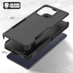 for Motorola Edge 2025 Case, [Military Grade Drop Tested] with Screen Protector, Dual Layer Protective Heavy Duty Cell Phone Cover Non-Slip Shockproof Case for Moto Edge 2025 (Black)