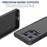 for Motorola Edge 2025 Case, [Military Grade Drop Tested] with Screen Protector, Dual Layer Protective Heavy Duty Cell Phone Cover Non-Slip Shockproof Case for Moto Edge 2025 (Black)