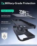 ESR for iPhone 16 Pro Max Case with Stash Stand, Camera Control, 23FT Military-Grade Shock-Absorbing Drop Protection, Compatible with MagSafe Accessories, Magnetic Cyber Series, Black