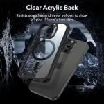 ESR for iPhone 15 Pro Case, Compatible with MagSafe, Full-Body Military-Grade Drop Proof Case for iPhone 15 Pro with Built-in 9H+ Tempered Glass Screen Protector, Clear Black