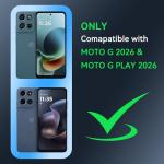 WakongHK for Motorola Moto G 2026/Moto G Play 2026 Case Magnetic, with Stash Stand & Screen Protector Military-Grade Shockproof Phone Translucent Matte Slim Case for Moto G 2026/Moto G Play 2026-Black