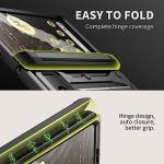 Tongate for Google Pixel Fold Case(2023), [Bulit-in Screen Protector] [Hinge Protection] Military Grade Dual Layer Shockproof Rugged Phone Case with Kickstand & Belt Clip for Pixel Fold 5G, Black