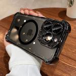 Plating Shockproof Airbag Magsafe Wireless Charge Case For iPhone 17 Air 16 15 14 13 12 Pro Max Anti Shock Proof Magnetic Covers