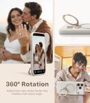 TORRAS Q3 Silicone for iPhone 17 Pro Max Case Stand, Fit for MagSafe, Liquid Silicone Soft Cozy Grip, 360 Spin Magnetic Stand, Camera Control, Protective Case for iPhone 17 Pro Max, Ivory Gold