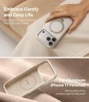 TORRAS Q3 Silicone for iPhone 17 Pro Max Case Stand, Fit for MagSafe, Liquid Silicone Soft Cozy Grip, 360 Spin Magnetic Stand, Camera Control, Protective Case for iPhone 17 Pro Max, Ivory Gold