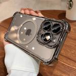 Plating Shockproof Airbag Magsafe Wireless Charge Case For iPhone 17 Air 16 15 14 13 12 Pro Max Anti Shock Proof Magnetic Covers