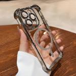 Plating Shockproof Airbag Magsafe Wireless Charge Case For iPhone 17 Air 16 15 14 13 12 Pro Max Anti Shock Proof Magnetic Covers