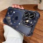 Plating Shockproof Airbag Magsafe Wireless Charge Case For iPhone 17 Air 16 15 14 13 12 Pro Max Anti Shock Proof Magnetic Covers