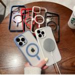 For Magsafe Magnetic Wireless Charging Case for iPhone 17 Air 16 15 14 13 12 11 16 Pro Max Mini  Plus Hard Acrylic Clear Cover