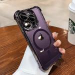 Plating Shockproof Airbag Magsafe Wireless Charge Case For iPhone 17 Air 16 15 14 13 12 Pro Max Anti Shock Proof Magnetic Covers