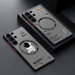 Magnetic For Magsafe Astronaut Case For Samsung Galaxy S23 S22 Ultra S22 Plus S21 S20 FE S24 Ultra Slim Hard PC S25 Edge Cover