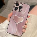 Valentines Purple Heart-Shaped Phone Case For Samsung Galaxy S25 S24 S23 S22 S21 Ultra Plus FE A26 A36 A56 A35 A55 A34 A54 Cover