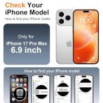 SPIDERCASE Magnetic for iPhone 17 Pro Max Case,with [3 Stand Ways] [Military Grade Drop Protection] with Invisible Stand Shockproof Slim Case for iPhone 17 Pro Max 6.9 inch,Clear