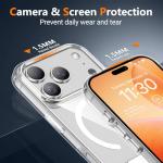 SPIDERCASE Magnetic for iPhone 17 Pro Max Case,with [3 Stand Ways] [Military Grade Drop Protection] with Invisible Stand Shockproof Slim Case for iPhone 17 Pro Max 6.9 inch,Clear
