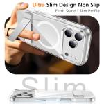 SPIDERCASE Magnetic for iPhone 17 Pro Max Case,with [3 Stand Ways] [Military Grade Drop Protection] with Invisible Stand Shockproof Slim Case for iPhone 17 Pro Max 6.9 inch,Clear