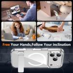 SPIDERCASE Magnetic for iPhone 17 Pro Max Case,with [3 Stand Ways] [Military Grade Drop Protection] with Invisible Stand Shockproof Slim Case for iPhone 17 Pro Max 6.9 inch,Clear