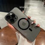 Luxury Shockproof Transparent Silicone Cover Magsafe Wireless Case Camera Lens Protection for iPhone 16 15 14 13 12 11 Pro Max