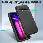 Asuwish Phone Case for LG V60 ThinQ V60ThinQ 5G G9 Thin Q with Tempered Glass Screen Protector and Cell Cover Hybrid Rugged Shockproof Hard Protective Accessories LGV60 V 60 60ThinQ 60V Women Black