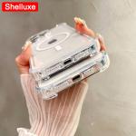 Transparent Armour Magnetic Case Shelluxe For iPhone 16 15 14 Plus 13 12 11 Pro Max Cases Luxury Corners Protector Phone Cover