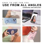 Liduid Silicone Magnetic Stand Phone Case For iPhone 15 14 16 Plus 11 12 13 16 Pro Max Magsafe Charge Protector Soft Cover