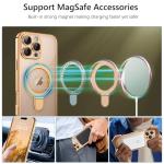 GUAGUA for iPhone 16 Pro Case with Stand, Magnetic Clear Cases Plating Edge Invisible Ring Holder Slim Protective Shockproof Kickstand Phone Case for iPhone 16 Pro 6.3 inch, Desert Titanium Gold