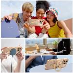 GUAGUA for iPhone 16 Pro Case with Stand, Magnetic Clear Cases Plating Edge Invisible Ring Holder Slim Protective Shockproof Kickstand Phone Case for iPhone 16 Pro 6.3 inch, Desert Titanium Gold