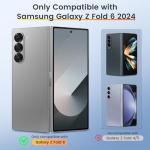 VEGO for Samsung Z Fold 6 Case with Built-in Privacy Screen Protector & Kickstand - Full-Body Hinge Protection & Slide Camera Cover - Shockproof Protective Case for Galaxy Z Fold 6 5G 2024 - Black