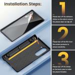 VEGO for Samsung Z Fold 6 Case with Built-in Privacy Screen Protector & Kickstand - Full-Body Hinge Protection & Slide Camera Cover - Shockproof Protective Case for Galaxy Z Fold 6 5G 2024 - Black