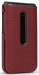 Nakedcellphone Case for LG Classic Flip, [Metallic Red] Protective Snap-On Hard Shell Cover [Grid Texture] for LG Classic Flip Phone L125DL