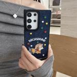 Colorful Embroidered Dog Phone Case for Samsung Galaxy S25 Ultra S24 S23 S22 S21 S20 Plus Ultra Cartoon Shockproof Denim Cover